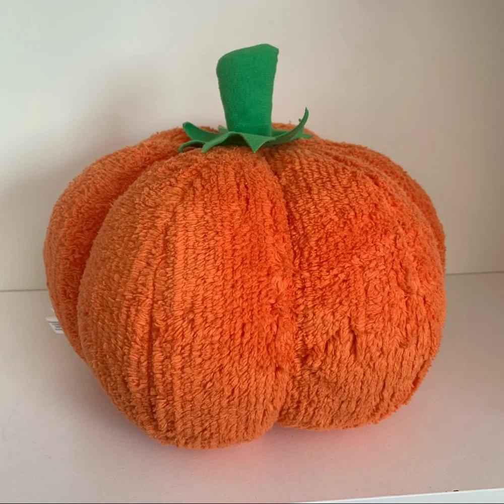 Vintage Large Jack o lantern plush pumpkin Halloween decor
